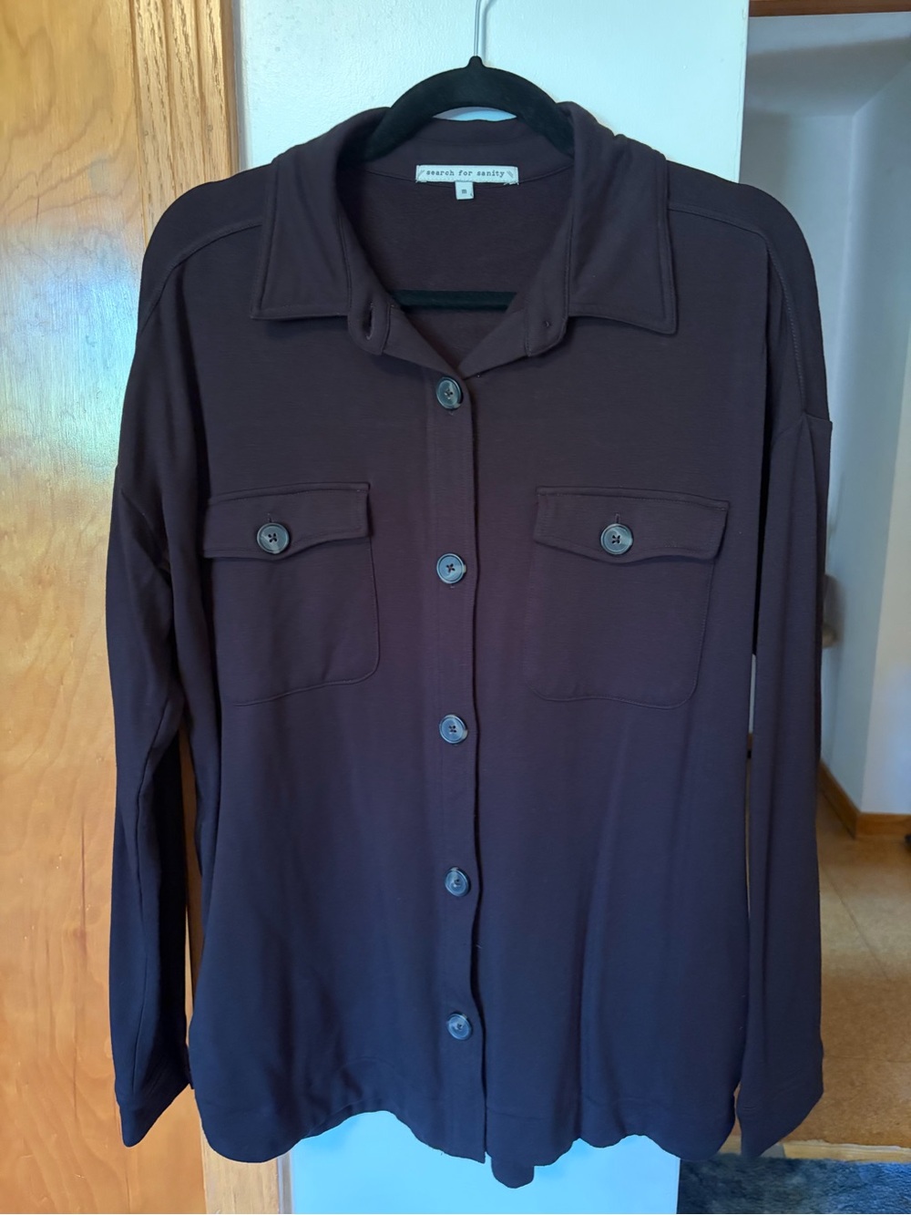 Search for Sanity Black Button-Up Shirt